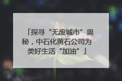 探寻“无废城市”奥秘，中石化黄石公司为美好生活“加油”