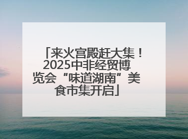 来火宫殿赶大集！2025中非经贸博览会“味道湖南”美食市集开启