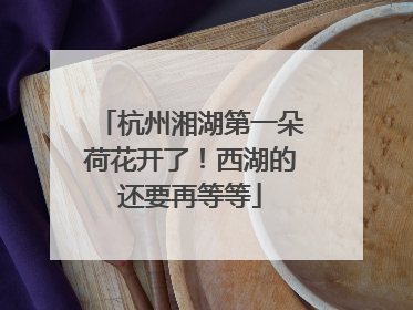 杭州湘湖第一朵荷花开了！西湖的还要再等等