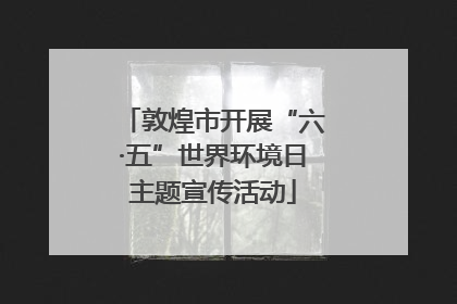 敦煌市开展“六·五”世界环境日主题宣传活动