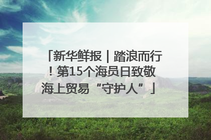 新华鲜报｜踏浪而行！第15个海员日致敬海上贸易“守护人”