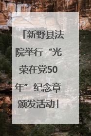 新野县法院举行“光荣在党50年”纪念章颁发活动
