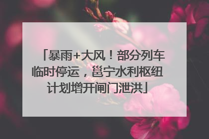暴雨+大风！部分列车临时停运，邕宁水利枢纽计划增开闸门泄洪