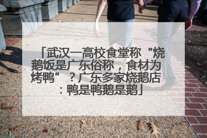 武汉一高校食堂称“烧鹅饭是广东俗称，食材为烤鸭”？广东多家烧鹅店：鸭是鸭鹅是鹅