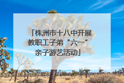株洲市十八中开展教职工子弟“六一”亲子游艺活动