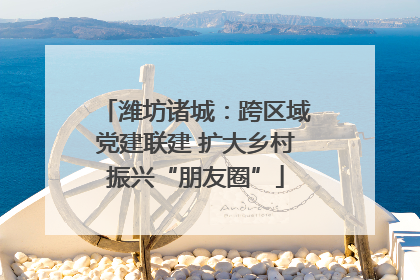 潍坊诸城：跨区域党建联建 扩大乡村振兴“朋友圈”