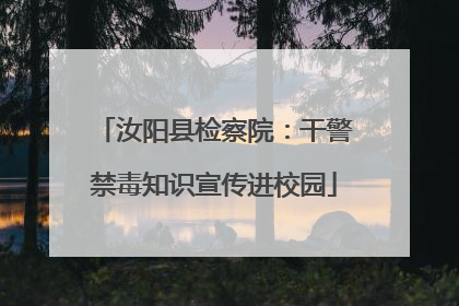 汝阳县检察院：干警禁毒知识宣传进校园
