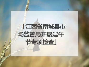 江西省南城县市场监管局开展端午节专项检查
