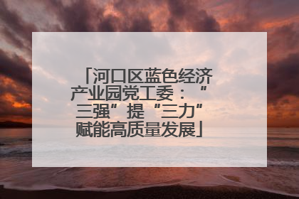 河口区蓝色经济产业园党工委：“三强”提“三力”赋能高质量发展