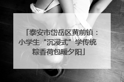 泰安市岱岳区黄前镇：小学生“沉浸式”学传统 粽香荷包暖夕阳
