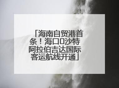 海南自贸港首条！海口⇌沙特阿拉伯吉达国际客运航线开通