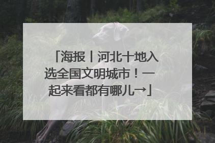 海报丨河北十地入选全国文明城市！一起来看都有哪儿→