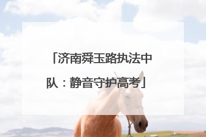 济南舜玉路执法中队：静音守护高考