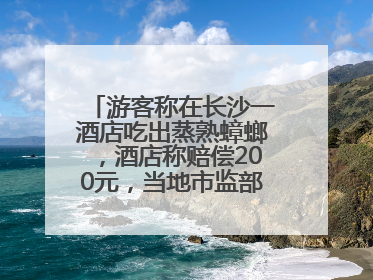 游客称在长沙一酒店吃出蒸熟蟑螂，酒店称赔偿200元，当地市监部门介入