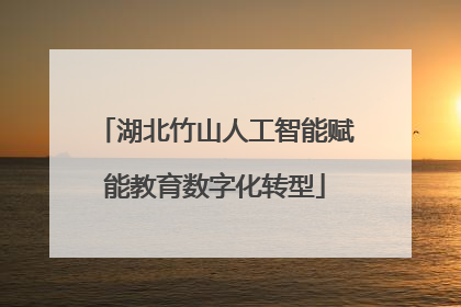 湖北竹山人工智能赋能教育数字化转型