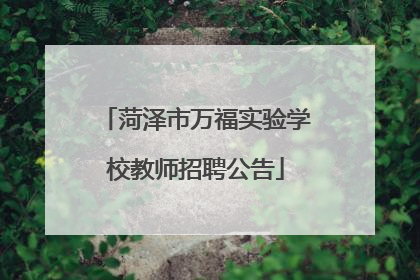 菏泽市万福实验学校教师招聘公告