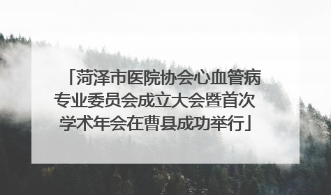菏泽市医院协会心血管病专业委员会成立大会暨首次学术年会在曹县成功举行