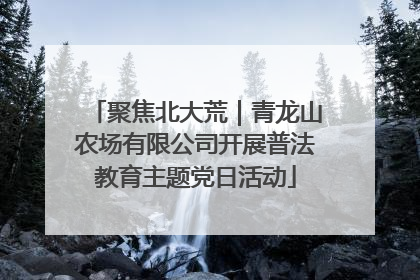 聚焦北大荒｜青龙山农场有限公司开展普法教育主题党日活动