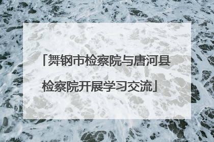 舞钢市检察院与唐河县检察院开展学习交流