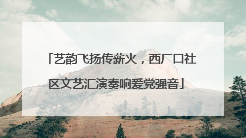 艺韵飞扬传薪火，西厂口社区文艺汇演奏响爱党强音