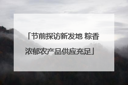 节前探访新发地 粽香浓郁农产品供应充足