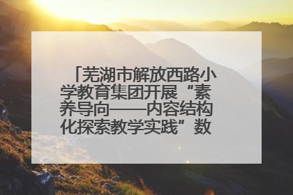芜湖市解放西路小学教育集团开展“素养导向——内容结构化探索教学实践”数学专题研讨活动