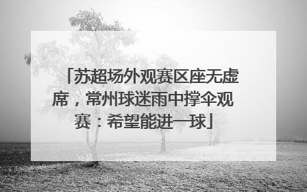 苏超场外观赛区座无虚席，常州球迷雨中撑伞观赛：希望能进一球