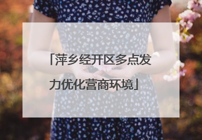 萍乡经开区多点发力优化营商环境