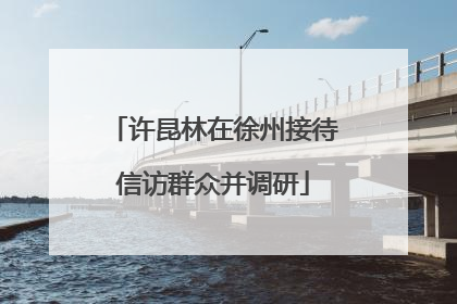 许昆林在徐州接待信访群众并调研
