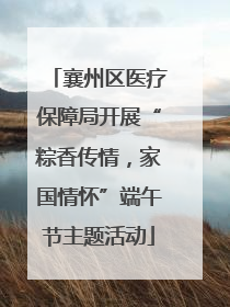 襄州区医疗保障局开展“粽香传情，家国情怀”端午节主题活动