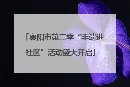 襄阳市第二季“非遗进社区”活动盛大开启