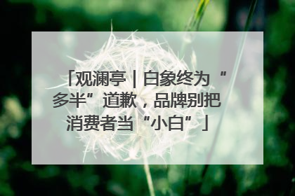 观澜亭｜白象终为“多半”道歉，品牌别把消费者当“小白”