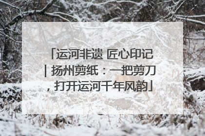 运河非遗 匠心印记｜扬州剪纸：一把剪刀，打开运河千年风韵