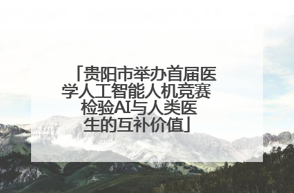 贵阳市举办首届医学人工智能人机竞赛 检验AI与人类医生的互补价值