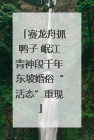 赛龙舟抓鸭子 岷江青神段千年东坡婚俗“活态”重现