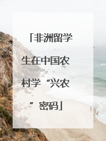非洲留学生在中国农村学“兴农”密码