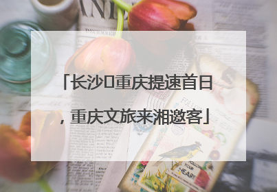 长沙⇌重庆提速首日，重庆文旅来湘邀客