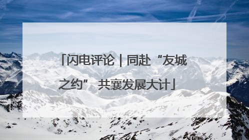 闪电评论｜同赴“友城之约” 共襄发展大计