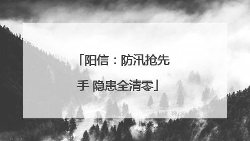阳信：防汛抢先手 隐患全清零