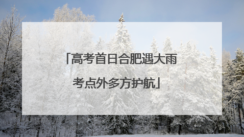 高考首日合肥遇大雨 考点外多方护航