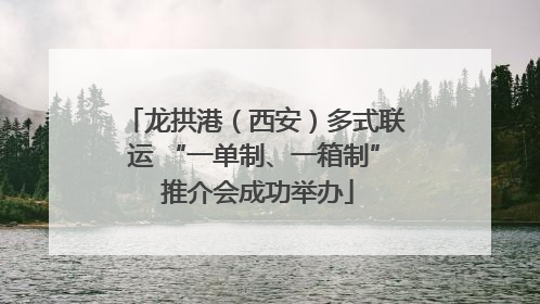 龙拱港（西安）多式联运 “一单制、一箱制” 推介会成功举办