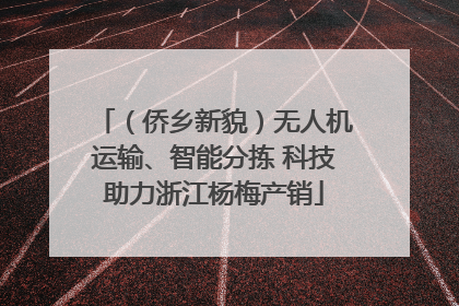 （侨乡新貌）无人机运输、智能分拣 科技助力浙江杨梅产销
