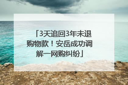 3天追回3年未退购物款！安岳成功调解一网购纠纷