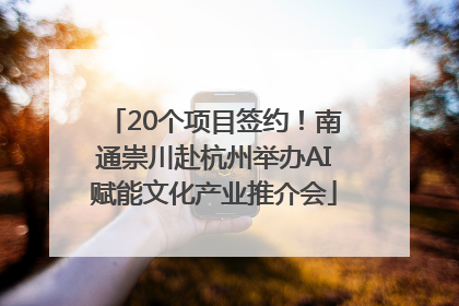 20个项目签约！南通崇川赴杭州举办AI赋能文化产业推介会