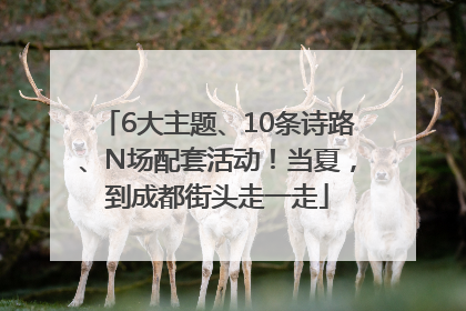 6大主题、10条诗路、N场配套活动！当夏，到成都街头走一走